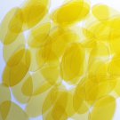 Oval Vinyl Shape 1.5" Yellow Go Go Transparent