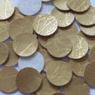 24mm Vinyl Disc Italian Gold Vein No Hole Round Circle