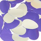 Sequin Oval Egg 1.5" Purple Silver Metallic Couture Paillettes. Made in USA.