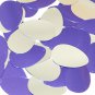 Sequin Oval Egg 1.5" Purple Silver Metallic Couture Paillettes. Made in USA.