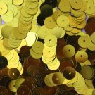 8mm Flat SEQUIN PAILLETTES ~ YELLOW Metallic ~ Round Disc ~ Made in USA.