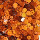 10mm Flat SEQUIN Loose PAILLETTES ~ ORANGE Laser MULTI  HOLOGRAM ~ Made in USA.