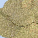 Sequin Round 70mm 2 hole Gold Hologram Glitter Sparkle Metallic. Made in USA