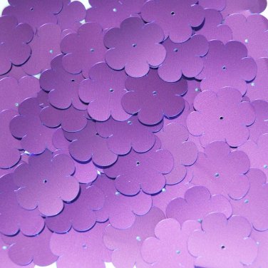 Sequin Flower 1" / 25mm Violet Purple Metallic. Made in USA