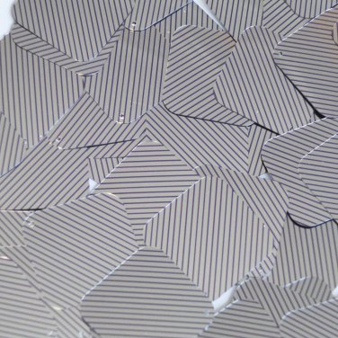 Sequin Square Diamond 1.5" Purple Silver Pinstripe Metallic Couture Paillettes