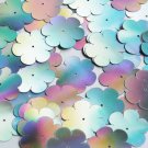 Sequin Flower 1" Silver Lazersheen Reflective Metallic Couture Paillettes. Made