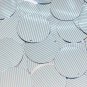 Sequin Round 30mm Aqua Silver Pinstripe Pattern Metallic Couture Paillettes