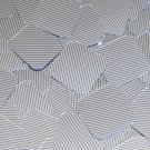 Sequin Square Diamond 1.5" Blue Silver Pinstripe Metallic Couture Paillettes