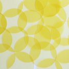 Round Vinyl Shape 50mm Yellow Go Go Transparent