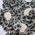 24mm Vinyl Disc B and W Animal Print No Hole Round Circle