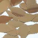 Sequin Feather Leaf 1.5" Gold Metallic Couture Paillettes. Made in USA.