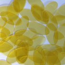 Ellipse Oval Vinyl Shape 1.5" Yellow Go Go Transparent