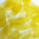 Navette Leaf Vinyl Shape 1.5" Yellow Go Go Transparent