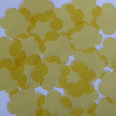 Flower Vinyl Shape 1.5" Yellow Go Go Transparent