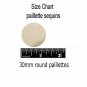 30mm ROUND SEQUIN PAILLETTES ~   BLACK IRIS RAINBOW Shiny ~  Disc ~ Made in USA