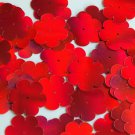 Sequin Flower 1" Red  Lazersheen Reflective Metallic Couture Paillettes. Made in