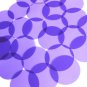 Sequin 50mm No Hole Round Shape Vinyl Go Go Trans Purple. Made in USA