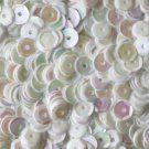 6mm Cup SEQUIN FACET PAILLETTES ~ WHITE IRIS Rainbow Iris ~ Made in USA