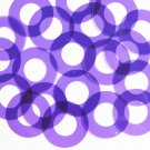 Sequin 1.5" Symetrical Donut Vinyl Go Go Trans Purple. Made in USA