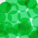 Sequin 1.5" Shape Round Vinyl Go Go Trans Green. Made in USA