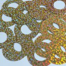 Sequin Donut Ring 1.5" Gold Hologram Glitter Sparkle Metallic. Made in USA