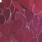 Wine Red Burgundy Shiny Metallic Navette Leaf 1.5" Couture Sequin Paillettes