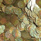 20mm Sequins Center Hole Gold Hologram Glitter Sparkle Metallic. Made in USA