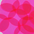 Round Vinyl Shape No Hole 60mm Hot Pink Go Go Fluorescent Edge Glow