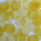 Round Ruffle Edge Vinyl Shape 30mm Yellow Go Go Transparent