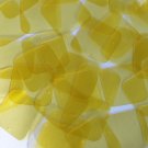 Square Vinyl Shape 30mm Yellow Go Go Transparent