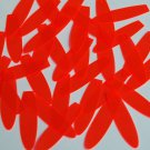 Long Drop Vinyl Shape 1.5" Red Go Go Fluorescent Edge Glow