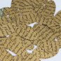 Sequin Oval 1.5" Black Gold Midsummer Night's Dream Shakespeare Script Metallic