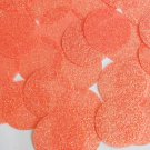 Round Sequin 40mm Orange Neon Fluorescent Sparkle Glitter Texture Paillettes