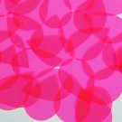 Teardrop Vinyl Shape 1.5" Hot Pink Go Go Fluorescent Edge Glow