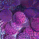 30mm ROUND SEQUIN PAILLETTES ~  Violet Purple HOLOGRAM Metallic ~  Made in USA