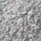 4mm Flat SEQUIN PAILLETTES ~ AURORA SKY  Blue-WHITE Iridescent ~ Made in USA