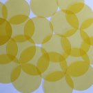 Round Vinyl Shape 40mm Yellow Go Go Transparent
