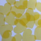 Heart Vinyl Shape 35mm Yellow Go Go Transparent