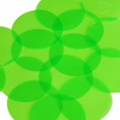 Round Vinyl Shape No Hole 50mm Green Go Go Fluorescent Edge Glow