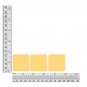 Square Vinyl Shape 40mm Yellow Go Go Fluorescent Edge Glow