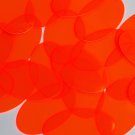Oval Vinyl Shape 2" Orange Go Go Fluorescent Edge Glow