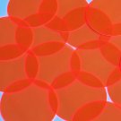 Round Vinyl Shape 50mm Orange Go Go Fluorescent Edge Glow