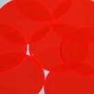Round Vinyl Shape 70mm Red Go Go Fluorescent Edge Glow