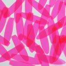 Long Drop Vinyl Shape 1.5" Hot Pink Go Go Fluorescent Edge Glow