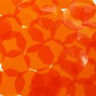 Octagon Vinyl Shape 30mm Orange Go Go Transparent