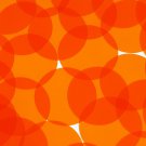 Round Vinyl Shape No Hole 50mm Orange Go Go Transparent
