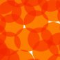 Round Vinyl Shape No Hole 50mm Orange Go Go Transparent