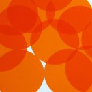 Round Vinyl Shape No Hole 60mm Orange Go Go Transparent