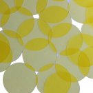 Round Vinyl Shape No Hole 50mm Yellow Go Go Transparent