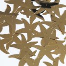 Sequin Starfish 1.5" Gold Metallic Center Hole Couture Paillettes. Made in USA.